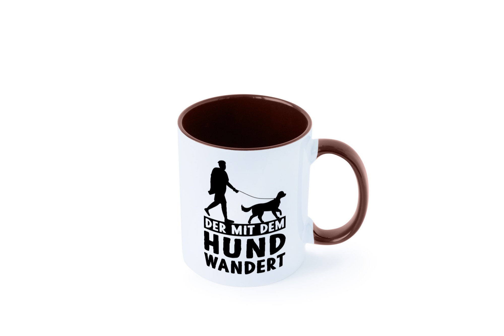 Der mit dem Hund wandert | Mensch Geschenkidee Tierliebhaber Humor Tasse