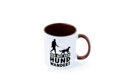 Der mit dem Hund wandert | Mensch Geschenkidee Tierliebhaber Humor Tasse