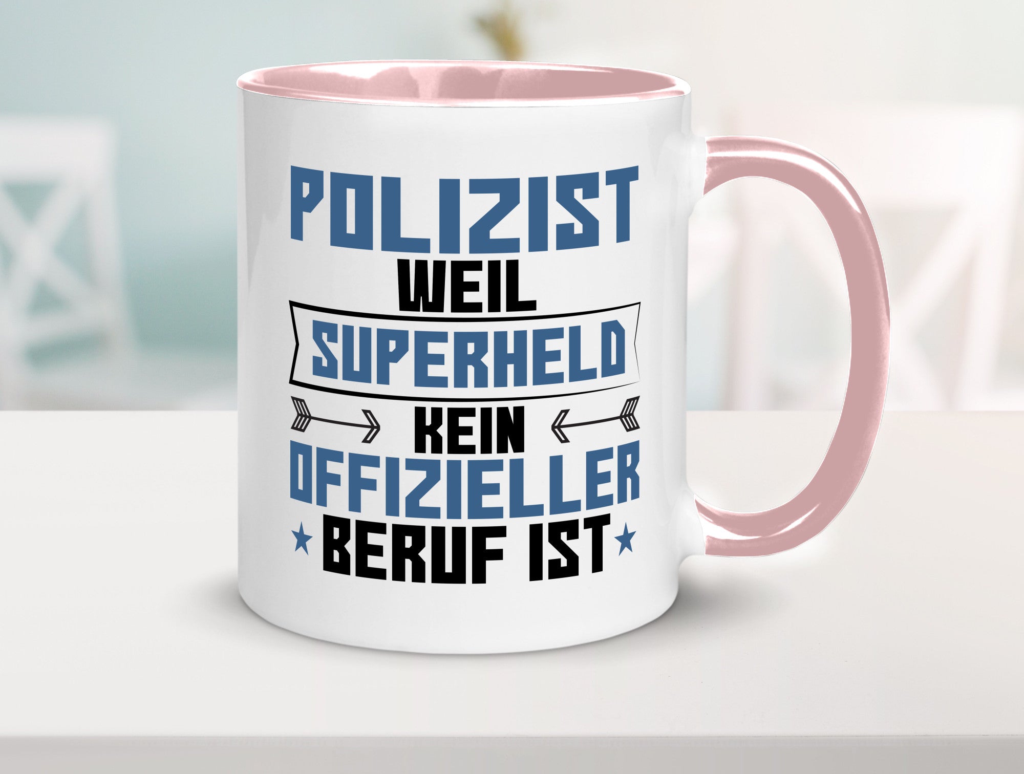 Superheld Polizist | Polizei lustiger Spruch Geschenk Humor Geschenkidee Tasse
