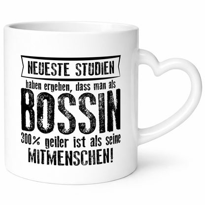 Neueste Studien: Chefin | Führungskraft Vorgesetzte Geschenkidee Humor Tasse