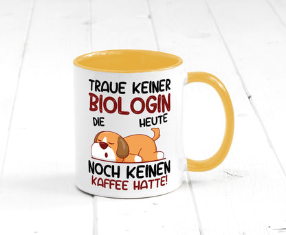 Traue keiner Biologin | Biologie Naturforscherin Geschenkidee Humor Tasse