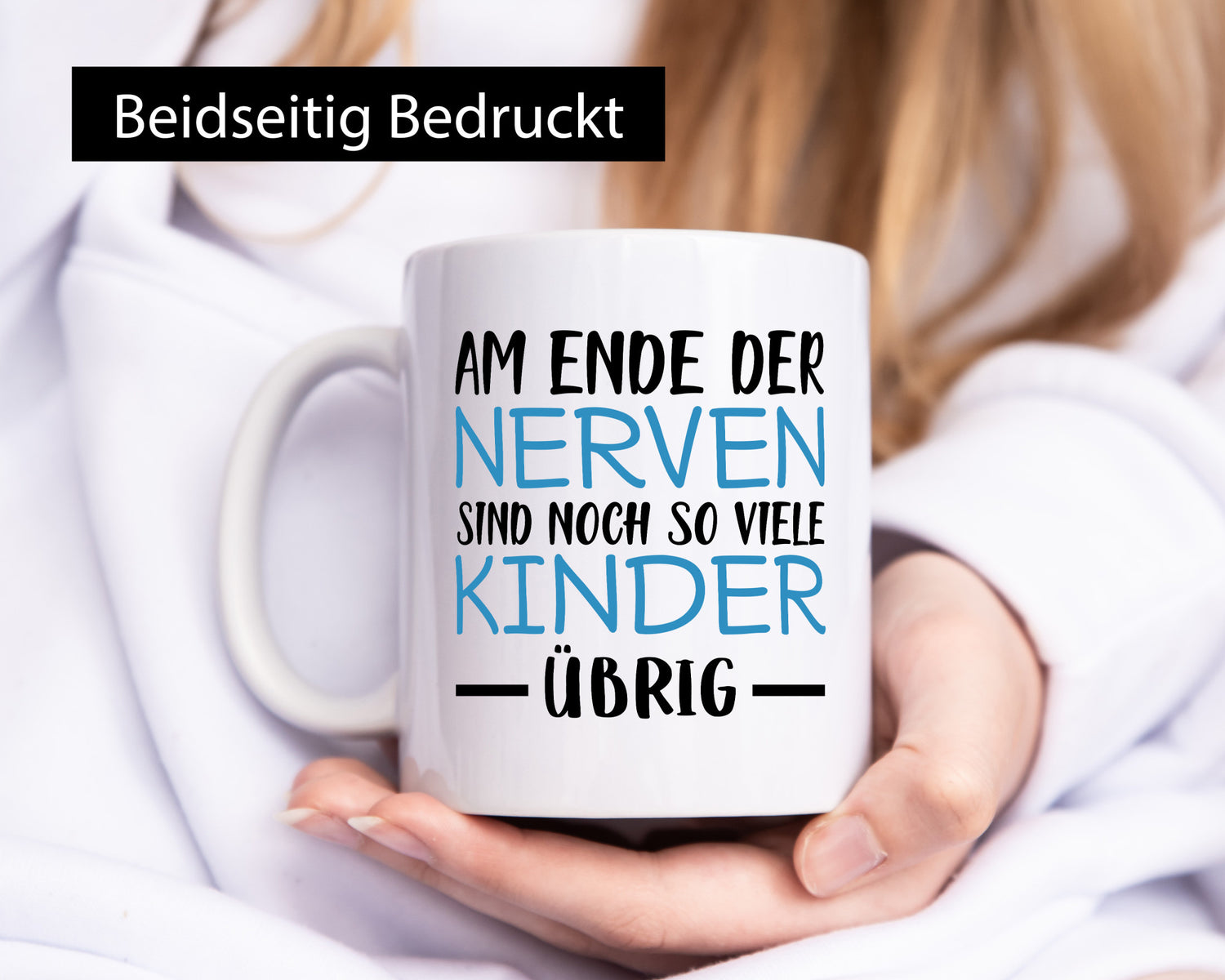Am Ende der Nerven | Eltern Tasse lustiger Spruch Geschenkidee Humor