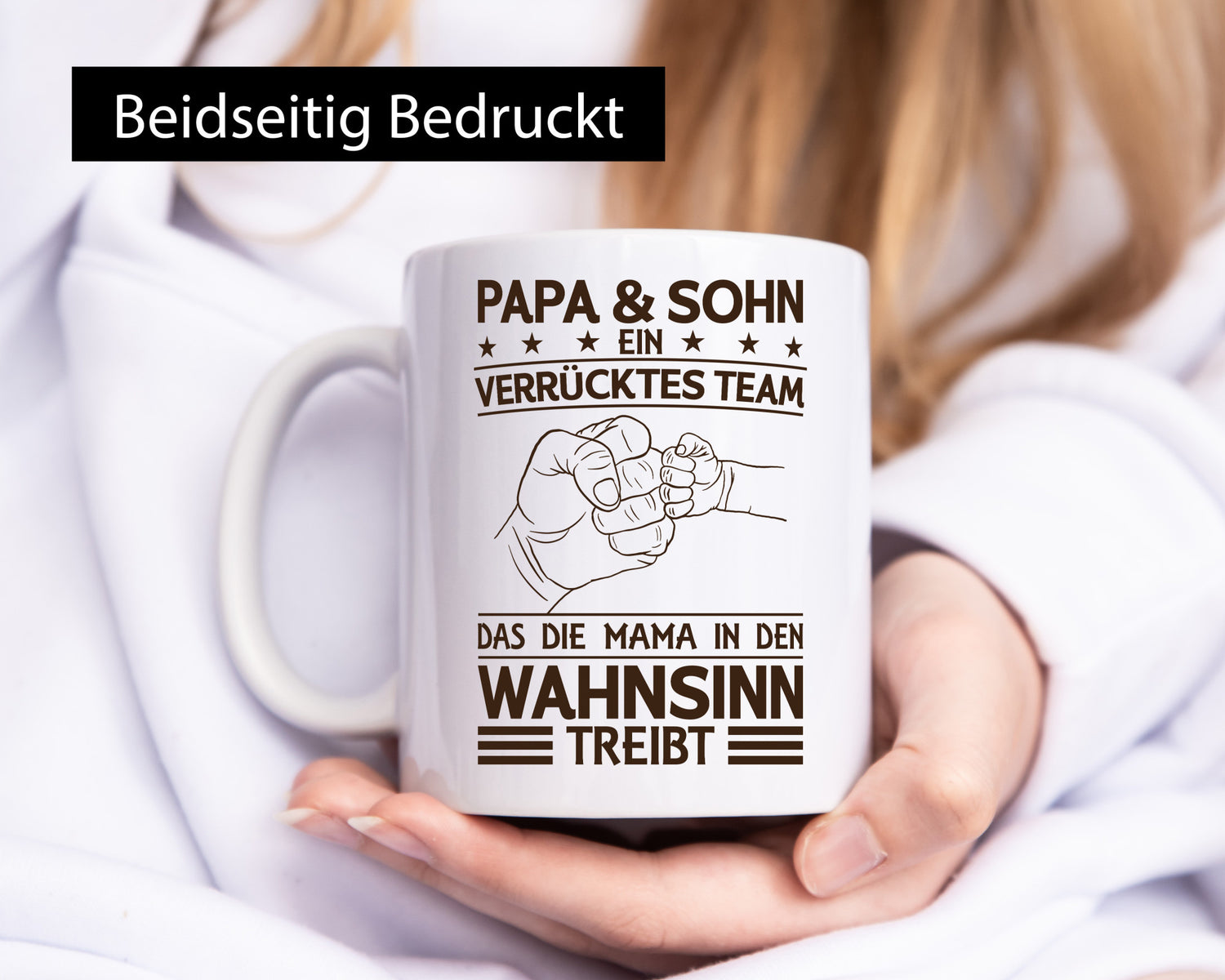 Papa und Sohn treiben Mama in den Wahnsinn | Fäuste Geschenkidee Familie Humor