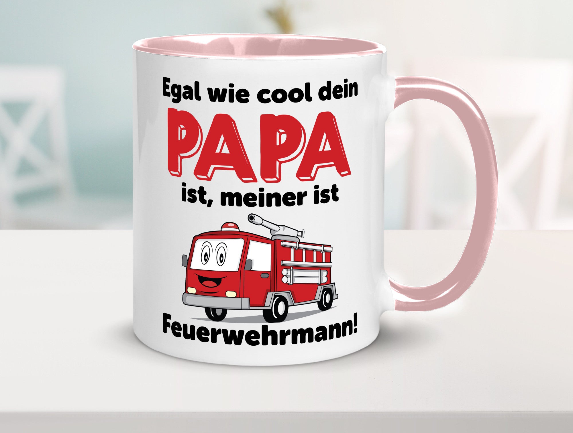 Cooler Papa | Feuerwehrmann Bester der Welt Humor Geschenkidee Tasse