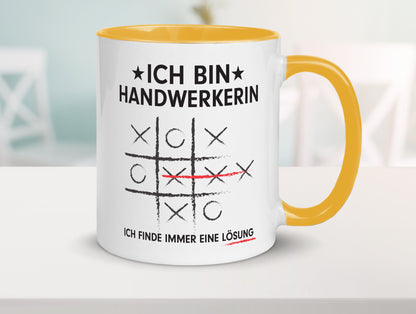 Löse Probleme: Handwerkerin | Handwerkerinnen Humor Geschenkidee Tasse