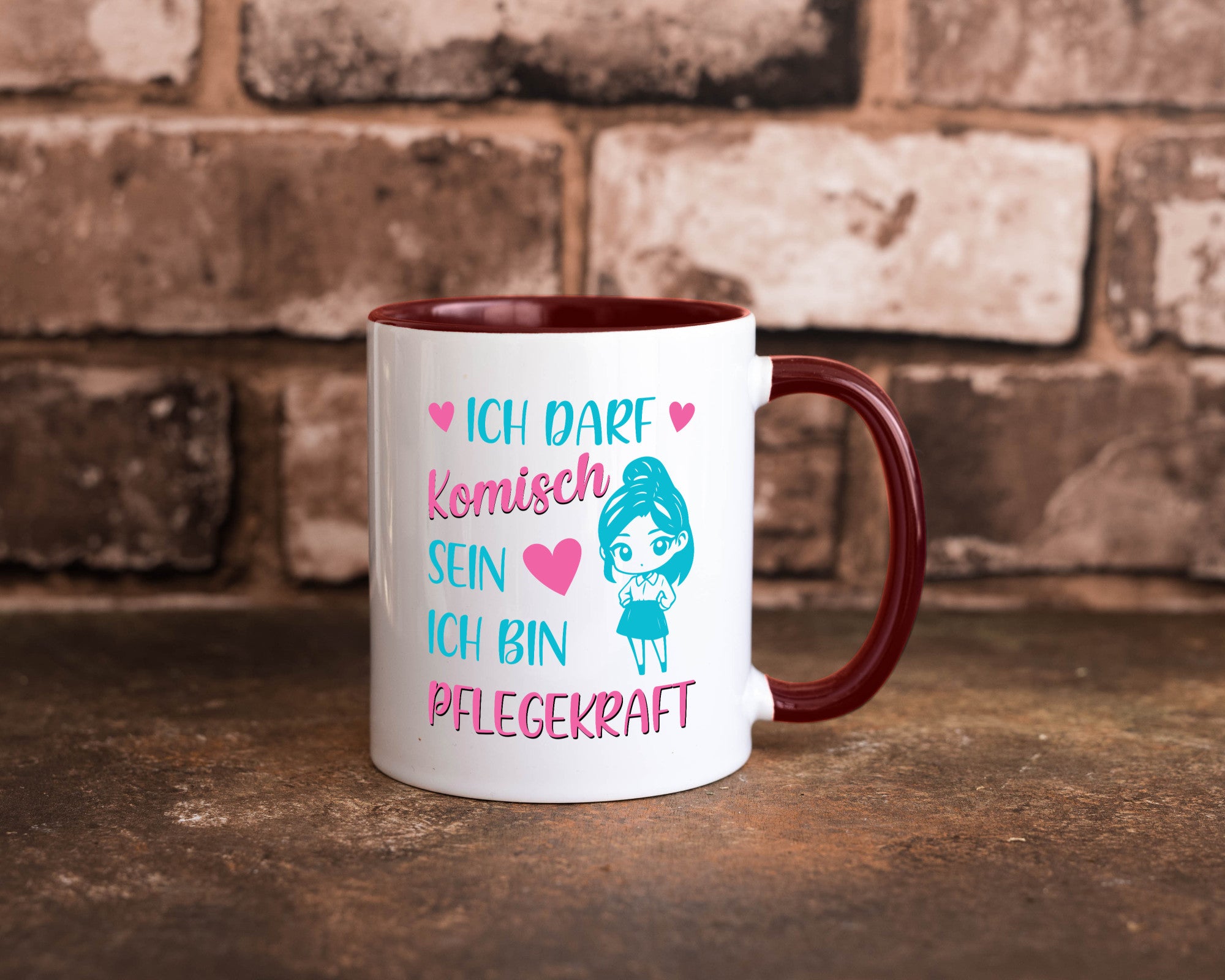 Ich darf komisch sein | Pflegekraft Geschenkidee Humor Tasse