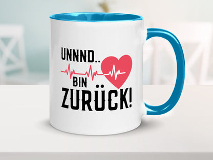 Bin zurück | Herzschlag Reanimation Puls Arzt Klinik Geschenk Humor