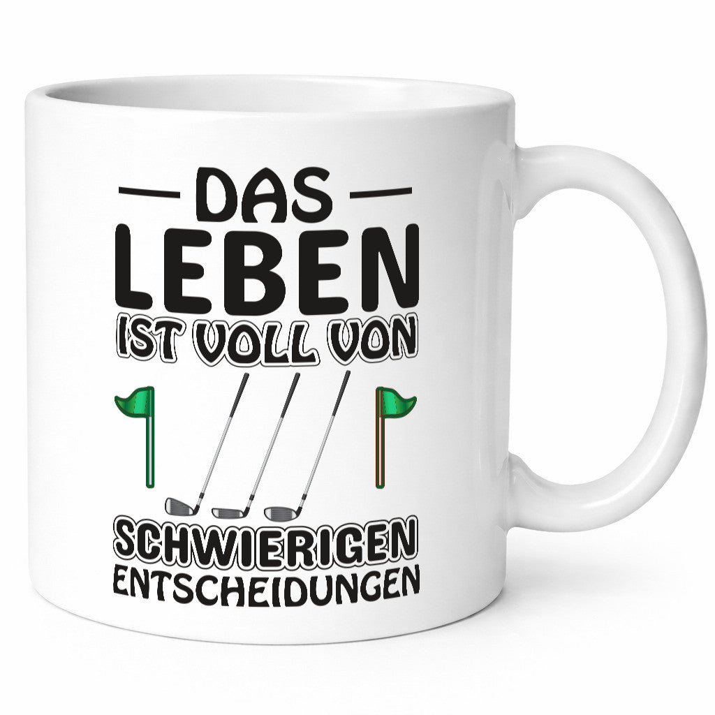 Schwierige Entscheidungen | Golfer Tasse Golf Spieler Geschenkidee Humor
