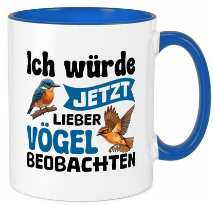 Vögel beobachten | Vogel lustig Humor Geschenkidee Geschenk Tasse