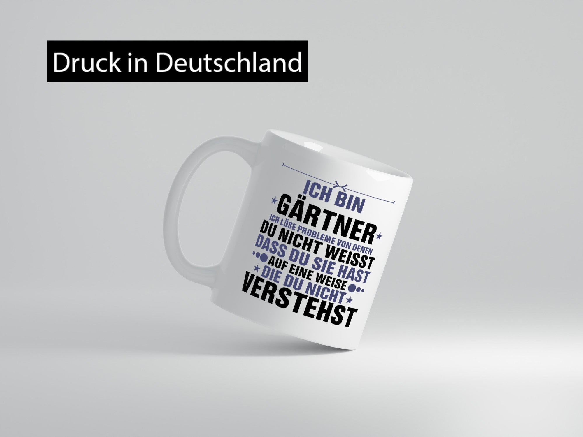 Löse Probleme: Gärtner | Gartenbau lustig Humor Geschenkidee Geschenk Tasse