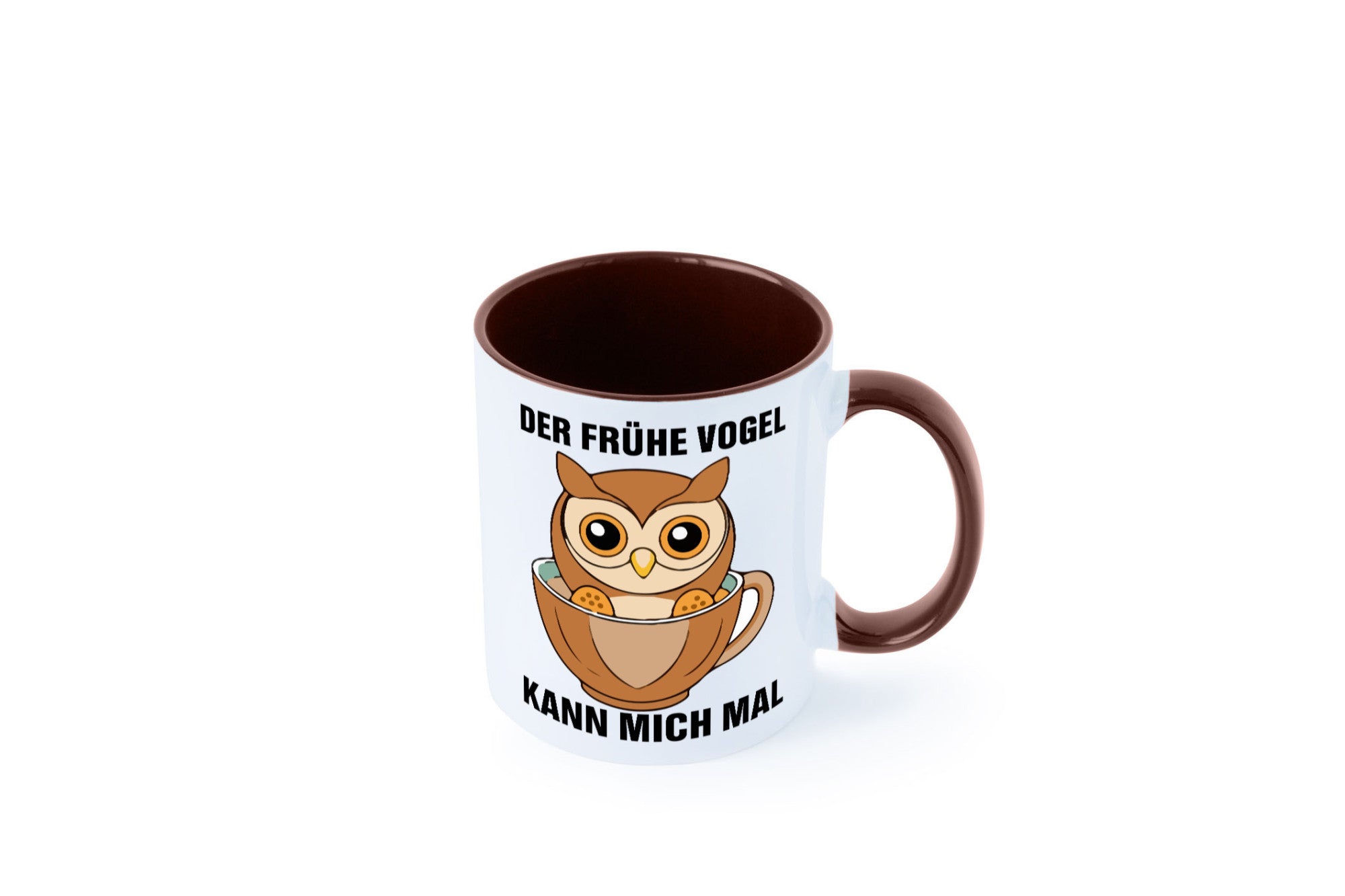 Der frühe Vogel kann mich mal | Eule Morgenmuffel v2 lustiger Spruch Geschenk