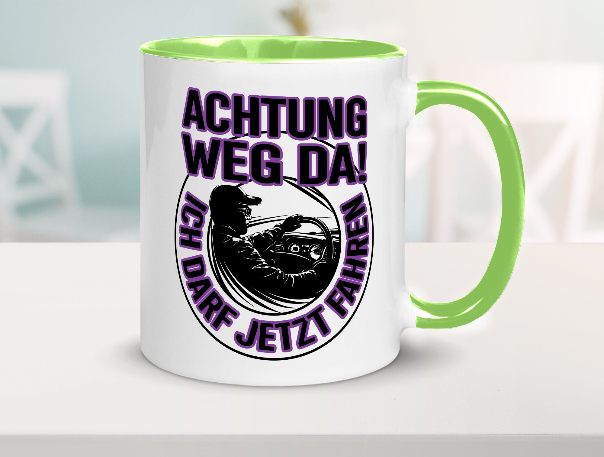 Achtung weg da ich darf jetzt Fahren | Führerschein lustig Humor Geschenkidee