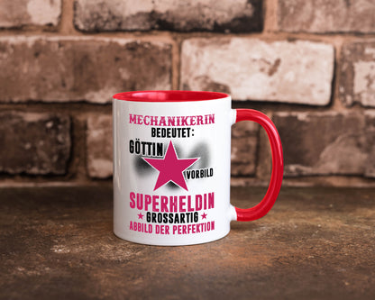 Bedeutung von Mechanikerin | KFZ Geschenkidee Humor Tasse