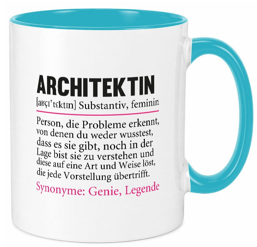 Architektin | witziger Spruch Architektur Büro Humor Arbeit Kollegen Tasse