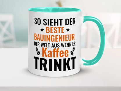 Kaffee trinkt: Bauingenieur | Ingenieur Geschenkidee Humor Tasse