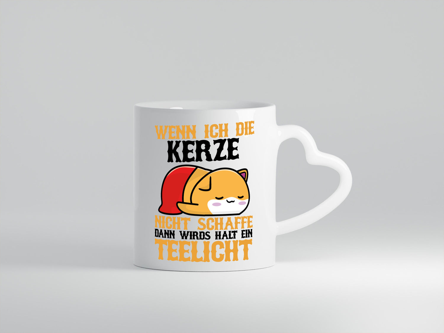 Wenn ich die Kerze nicht Schaffe | Müde Katze Schlafen Geschenkidee