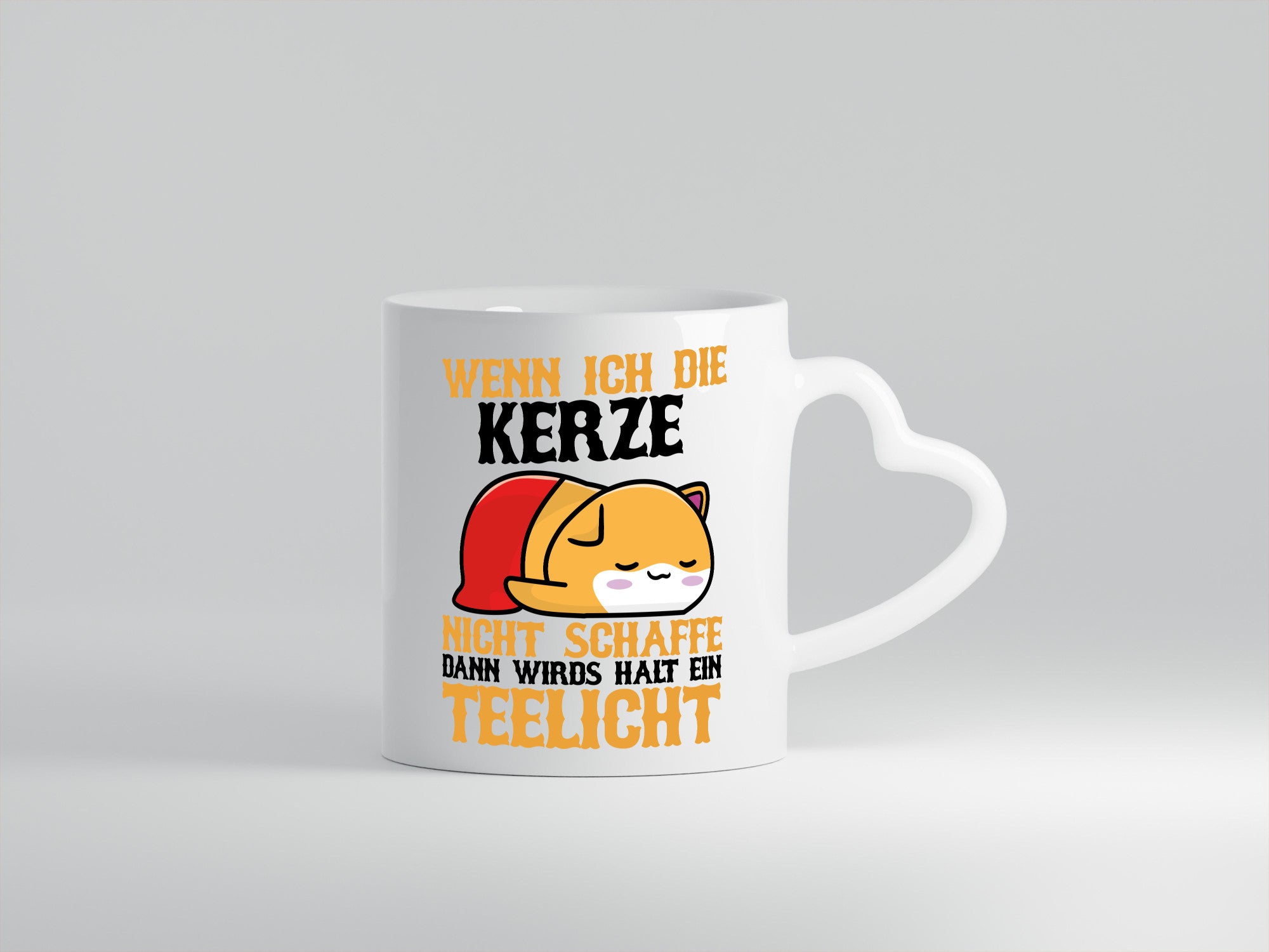 Wenn ich die Kerze nicht Schaffe | Müde Katze Schlafen Geschenkidee