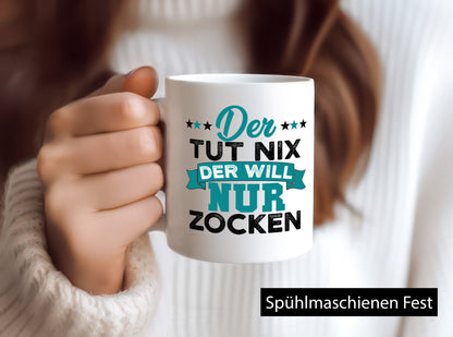 Der tut nix will nur Zocken | Gamer Zocker lustig Humor Geschenkidee Geschenk