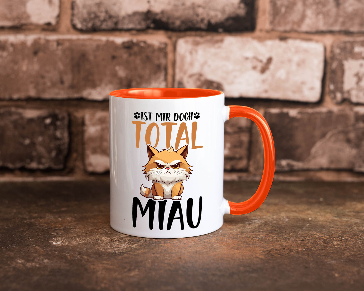 Ist mir doch total Miau | Katze Katzenliebhaber Geschenk Tierliebhaber Humor