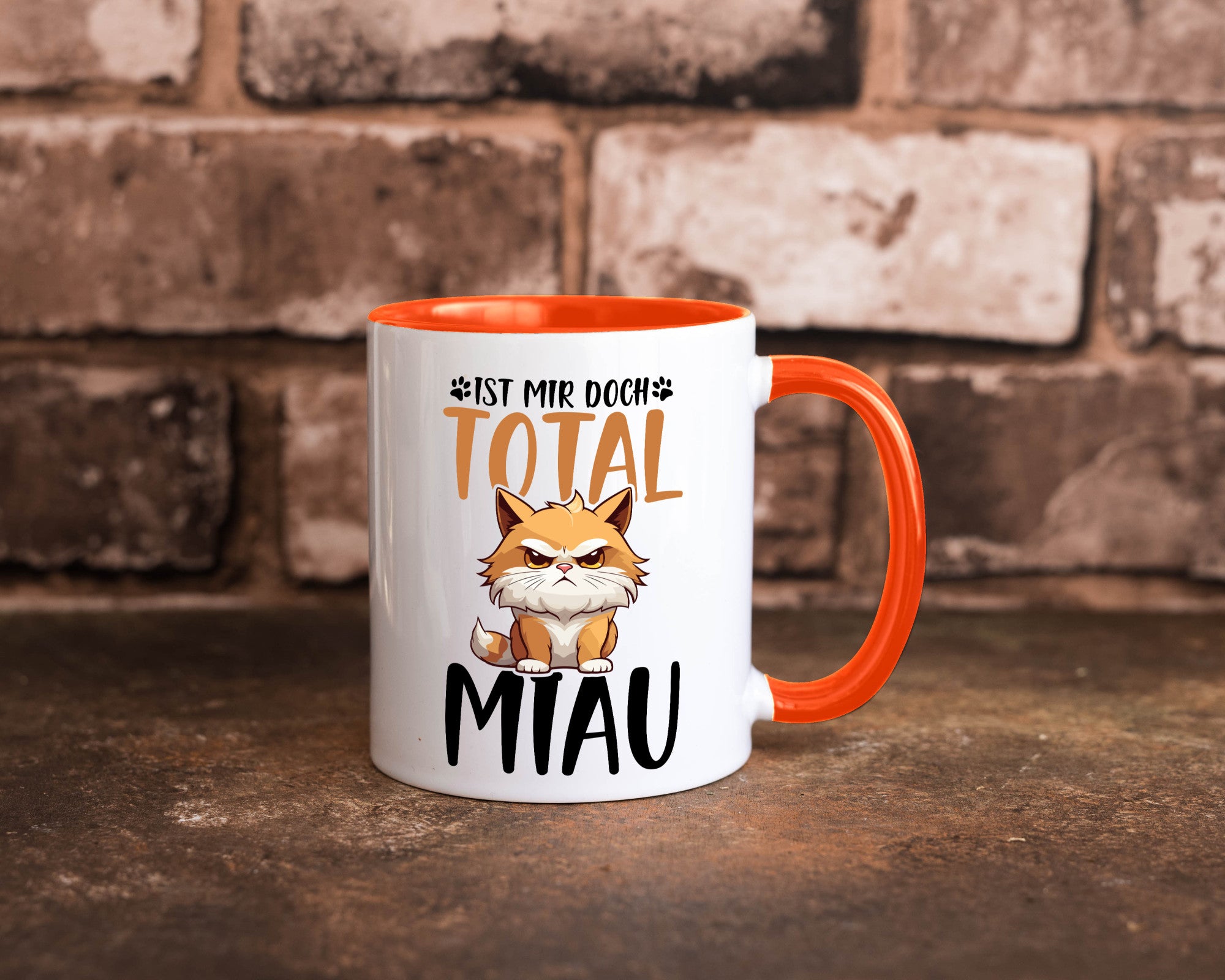 Ist mir doch total Miau | Katze Katzenliebhaber Geschenk Tierliebhaber Humor