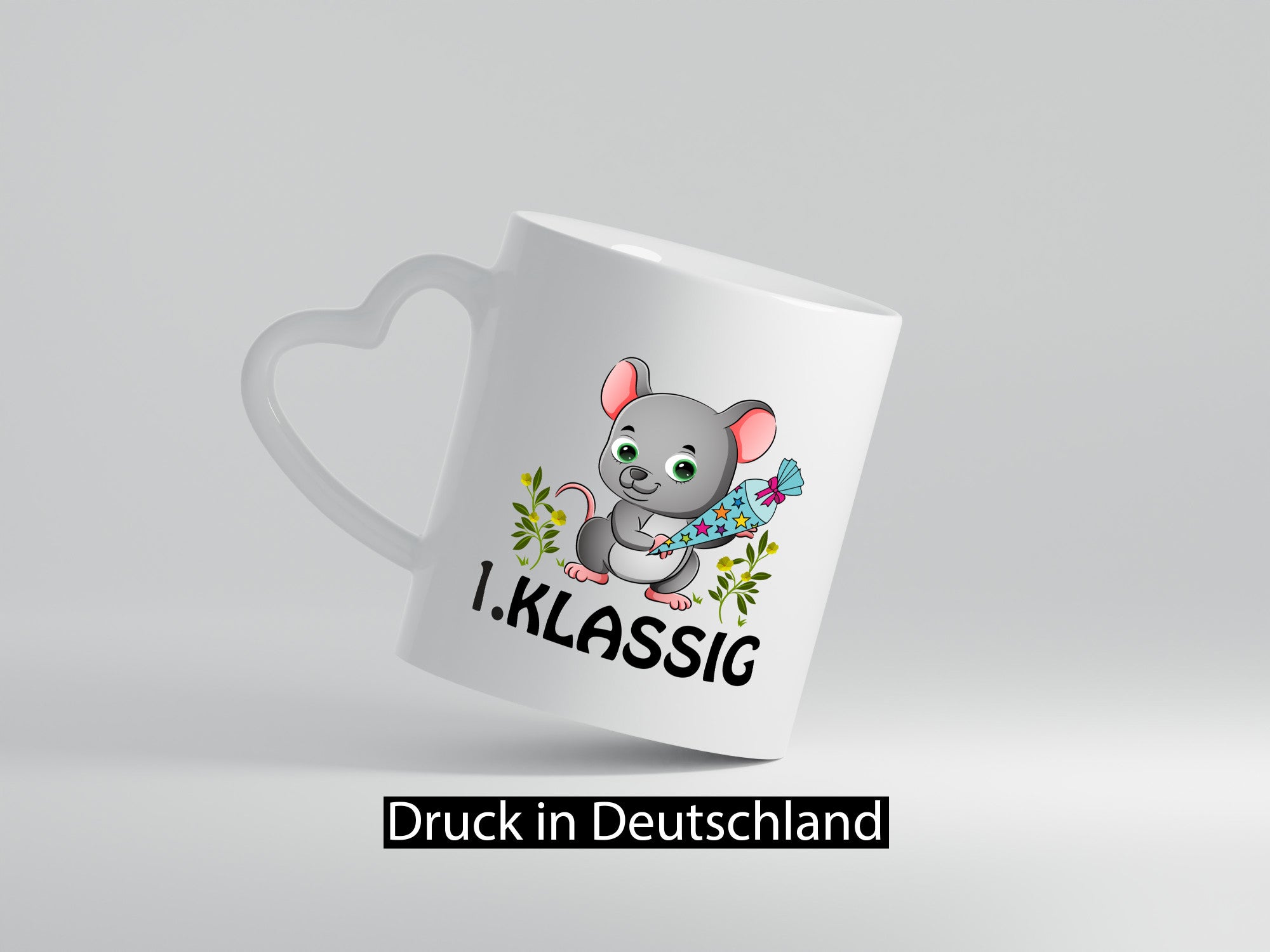 1. Klassik | Schulanfänger Tasse Einschulung Mädchen lustig Humor Geschenkidee
