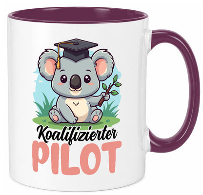 Koalifizierter Pilot | Flugzeug Piloten Humor Geschenkidee Tasse