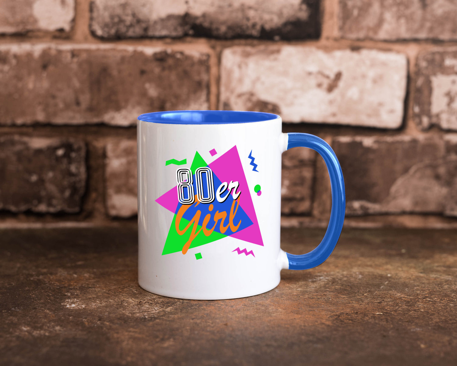 80er Girl - Jahre bunt + verrückt retro Humor Geschenkidee Tasse