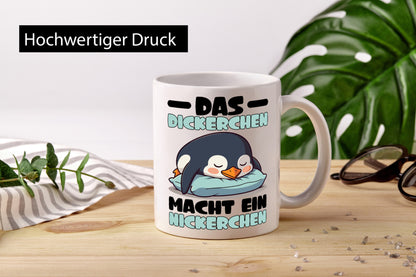 Der Dicke macht ein Nickerchen | Pinguin schläft v2 lustig Humor