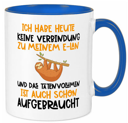 Tatenvolumen aufgebraucht | Spruch Humor Faultier Tierliebhaber Geschenkidee