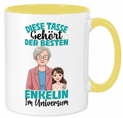 Im Universum: Enkelin | Opa Oma Großmutter Großvater Geschenk Familie Tasse