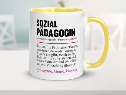 Sozialpädagogin | Spruch lustig Humor Pädagogin v2 Geschenkidee Geschenk Tasse