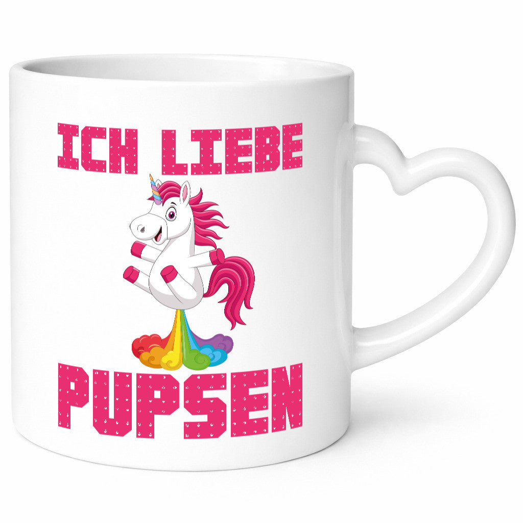 Ich liebe pupsen | Einhorn Pups lustiger Spruch Humor Geschenkidee Tasse