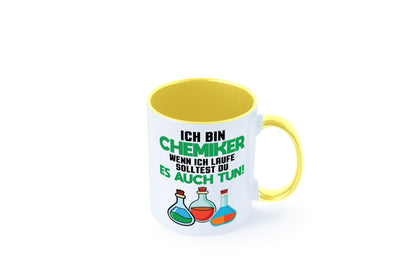 Ich bin chemiker wnen laufe solltest du es auch tun Humor Geschenkidee Tasse