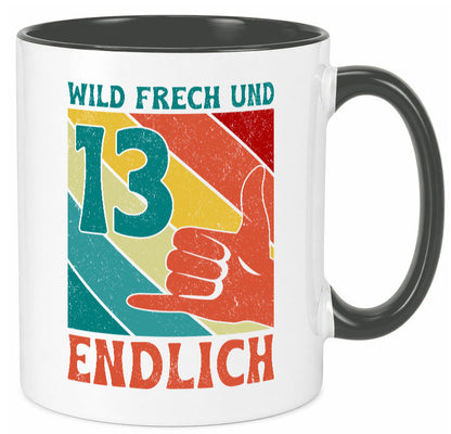 13. Geburtstag | 13 Jahre Wild und Frech Humor Geschenkidee Tasse