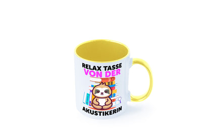 Relax Tasse: Akustikerin | Akustik Hörgeräteakustik Geschenk Humor Geschenkidee