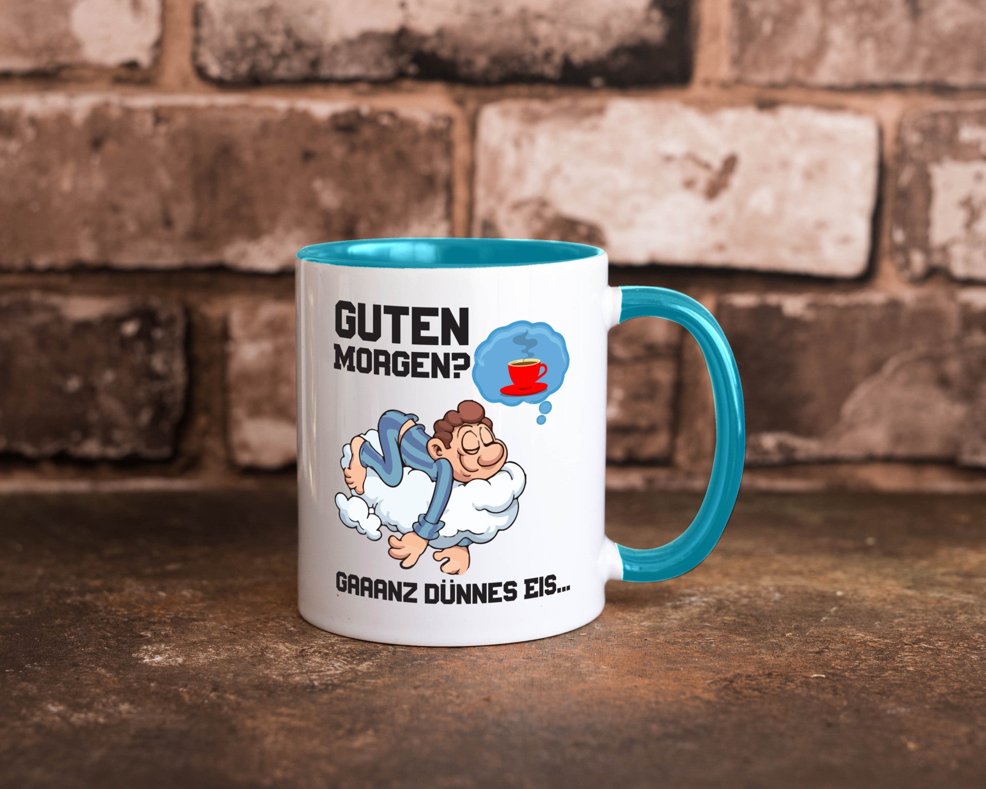 Ganz dünnes Eis | Morgenmuffel Tasse Kaffeetrinker Geschenkidee Humor