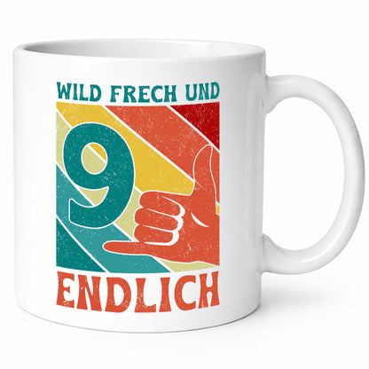 9. Geburtstag | 9 Jahre Wild und Frech Geschenk Geschenkidee lustiger Spruch