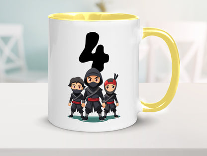 4. Geburtstag | 4 Jahre Ninja lustig Geschenkidee Geschenk Tasse