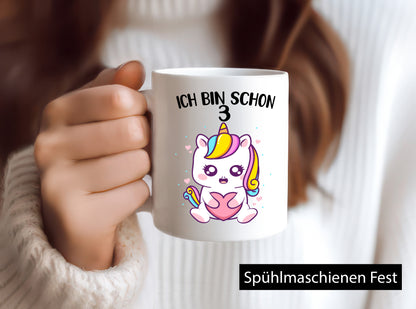 3. Geburtstag | Ich bin schon 3 Jahre Einhorn Mädchen lustig Geschenkidee