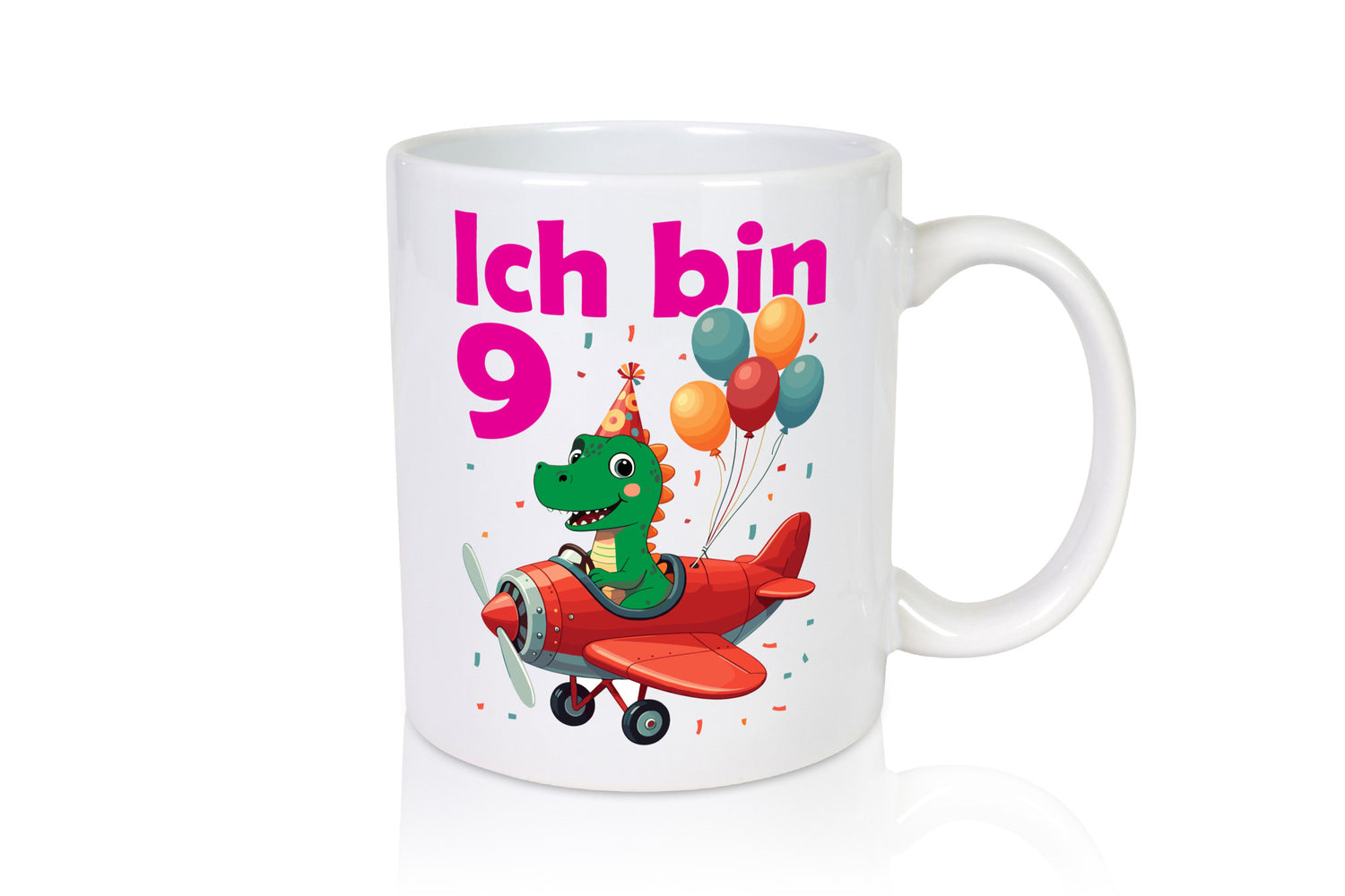 9. Geburtstag | 9 Jahre Drache Flugzeug Geschenkidee Humor Tasse