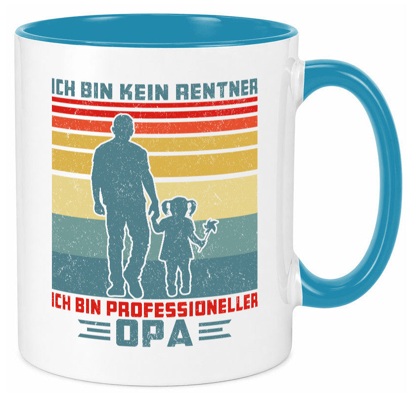 Kein Rentner bin Profesioneller Opa | Groß vater lustig Familie Geschenkidee Tasse