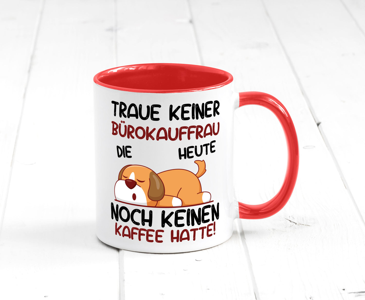 Traue keiner Bürokauffrau | Kauffrau lustig Arbeit Kollegen Büro Geschenk Tasse