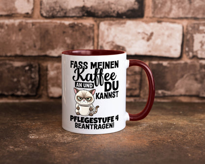 Fass meinen Kaffee an | Pflegestufe 4 Krankenschwester v3 Geschenkidee Humor