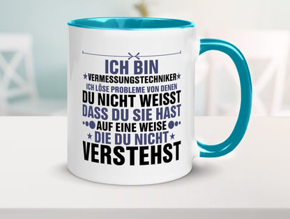 Löse Probleme: Vermessungstechniker | Techniker Humor Geschenkidee Tasse