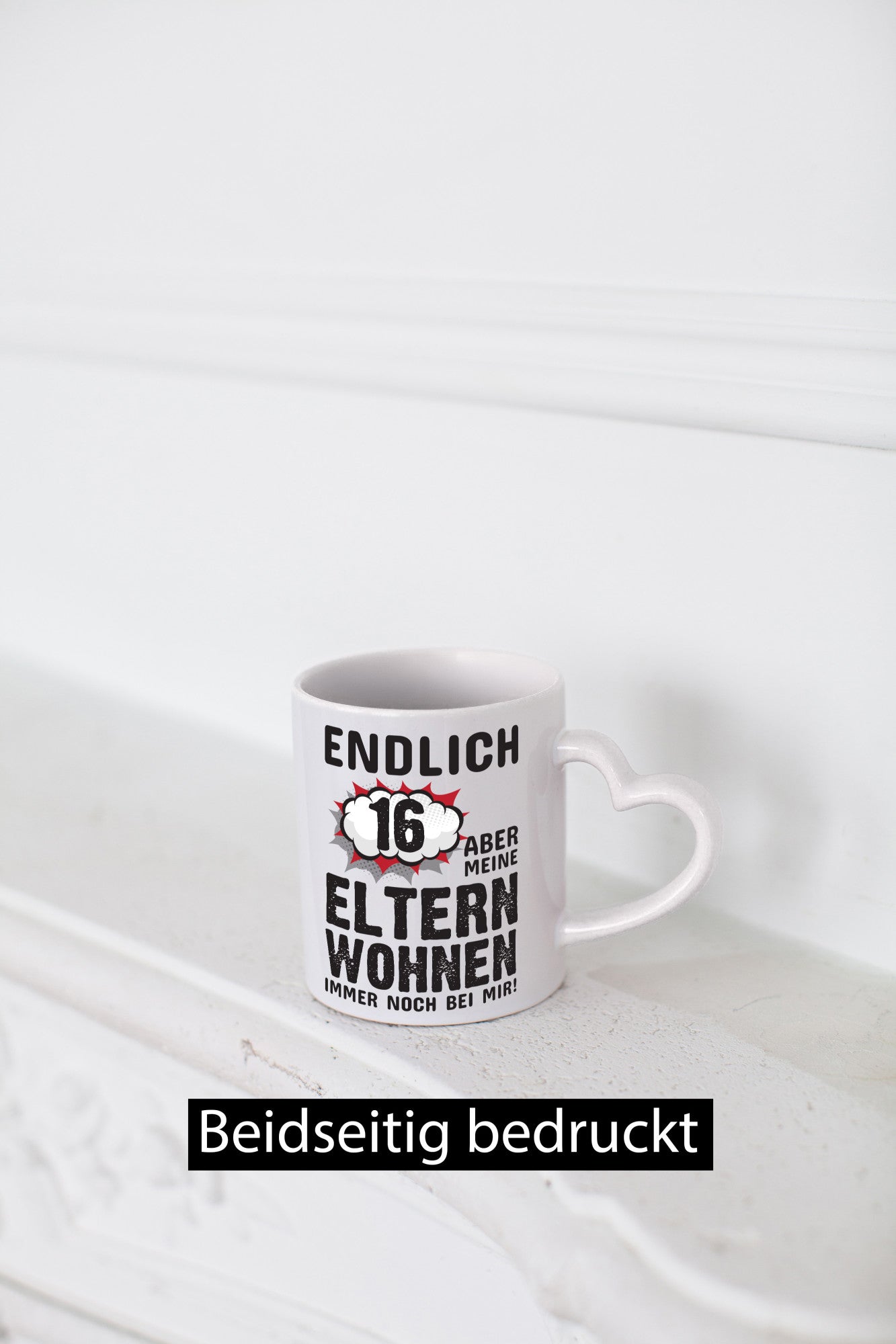 Endlich 16 | Geburtstag Tasse lustiges Statement lustiger Spruch Geschenk