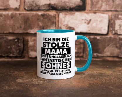Stolze Mama | Fantastischer Sohn Beste Humor Familie Geschenkidee Tasse