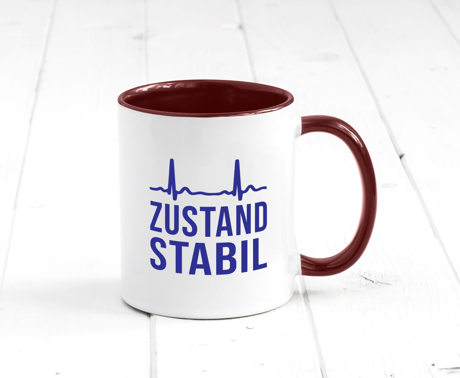 Zustand stabil | Herzschlag v2 Geschenk Humor Geschenkidee lustiger Spruch Tasse