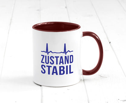 Zustand stabil | Herzschlag v2 Geschenk Humor Geschenkidee lustiger Spruch Tasse