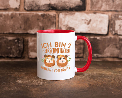 Zwei Meerschweinchen | Tierfreund Tasse Tier Liebe lustig Tierliebhaber Humor