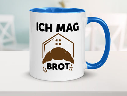 Ich mag Brot | Bäcker backen lustiger Spruch Geschenk Humor Geschenkidee Tasse